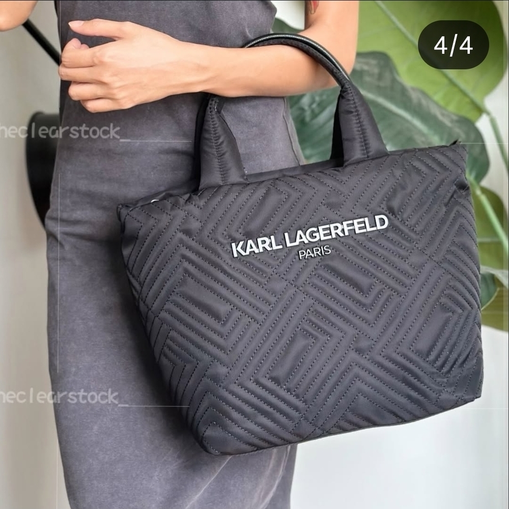 Karl Lagerfeld Black Quilted Tote Bag - Picture 1 of 8